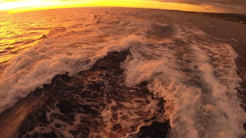 SUNSET BOATING HAWAII Stock Footage 195222903