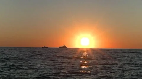 Sunset at the Bocharov Stream Stock Footage 8690856