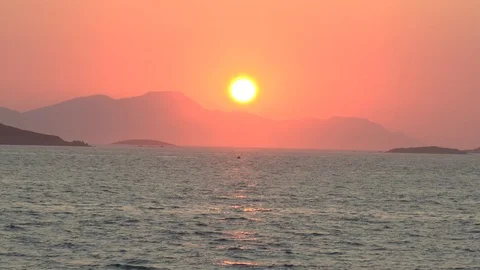 Sunset Bodrum Turkey Stock Footage 111584598