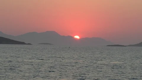 Sunset Bodrum Turkey Stock Footage 111585081