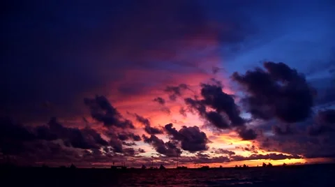 Sunset on Boracay Video stock 63990995