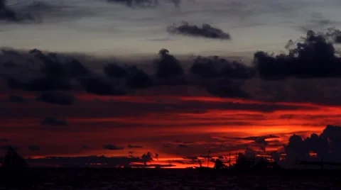 Sunset on Boracay Video stock 64053837