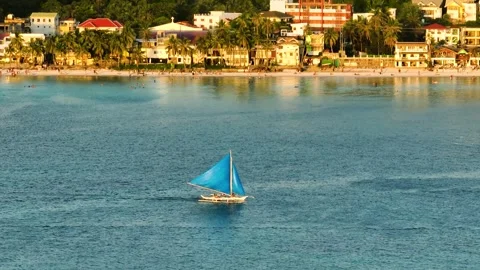 Sunset in Boracay Island. Philippines. Stock Footage 266802420