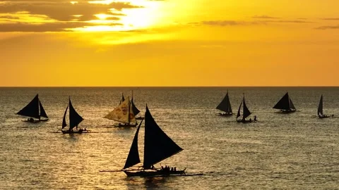 Sunset in Boracay. Philippines. Stock Footage 267118508