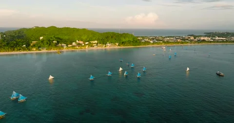 Sunset in Boracay. Philippines. Stock Footage 310710367