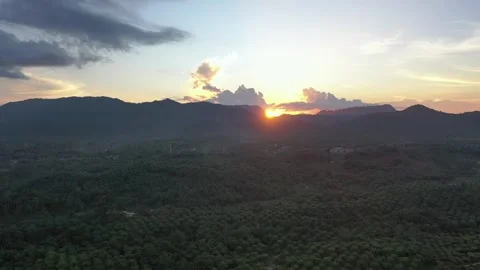 Sunset at the border village Stock Footage 305301865