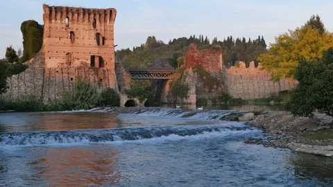 Sunset in Borghetto, Italy Stock Footage 163085808