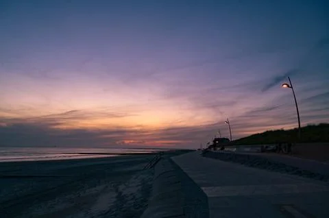 Sunset Borkum Stock Photos
