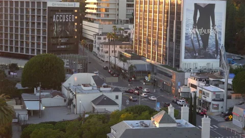 Sunset Boulevard Los Angeles Stock Footage 233323093