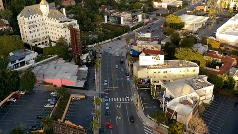 Sunset Boulevard Time Lapse Stock Footage 124976670