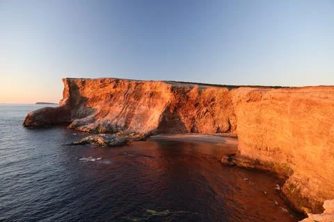 Sunset on Boutte du Cap Park on the Port au Port peninsula, Newfoundland Stock Photos