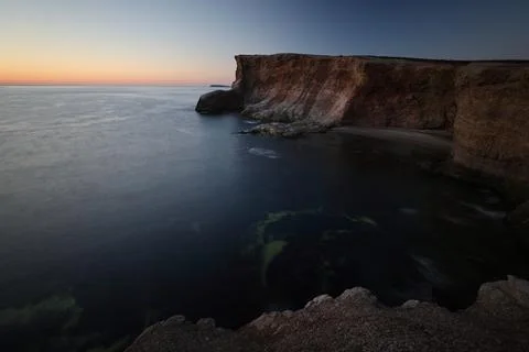 Sunset on Boutte du Cap Park on the Port au Port peninsula, Newfoundland Stock Photos