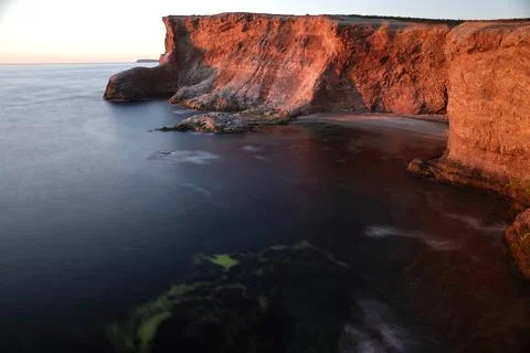 Sunset on Boutte du Cap Park on the Port au Port peninsula, Newfoundland Stock Photos