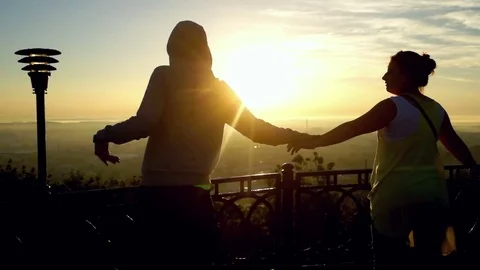 Sunset boy dancing Stock Footage 76949589