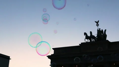 Sunset at the Brandenburg Gate Stockbeeldmateriaal 166626646