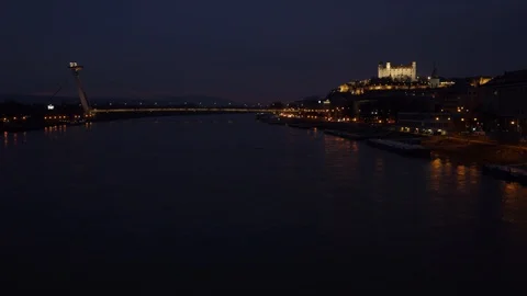 Sunset in Bratislava Stock Footage 102275489