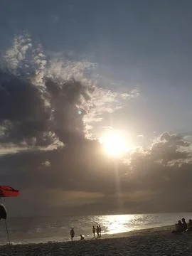 Sunset on a Brazilian beach Stock Photos