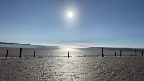 Sunset on Brean Beach Video stock 149685459