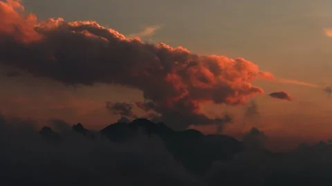 The sunset in the brembana valley Stock Footage 248323285