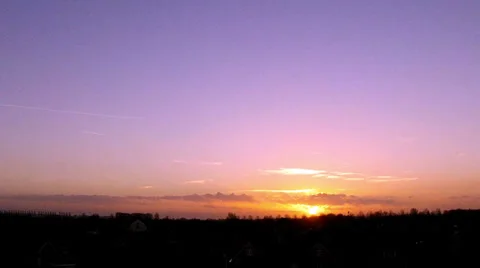 Sunset in Breskens. Time lapse. Stock Footage 33764363