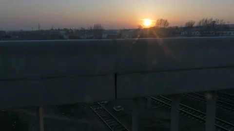 Sunset from the bridge Stock Footage 90252268