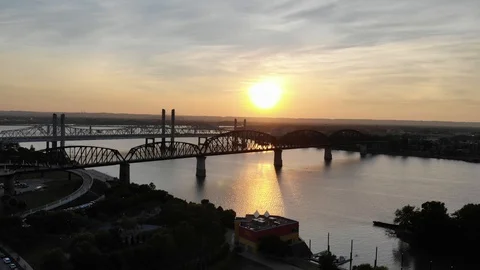 Sunset Bridge Stock Footage 92127997