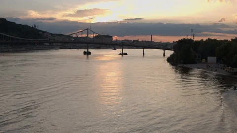 Sunset bridge Video stock 99187439