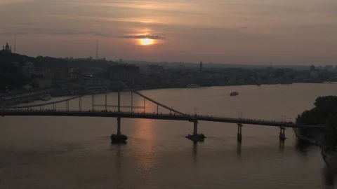 Sunset bridge Video stock 99313647