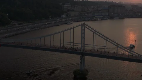 Sunset bridge Stock Footage 99313807