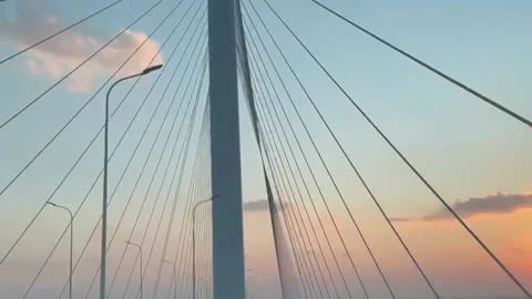 Sunset bridge Stock Footage 168616579
