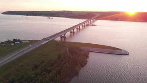 Sunset bridge Video stock 279888604