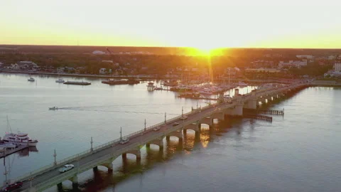 Sunset Bridge of Lions 스톡 동영상 155132515