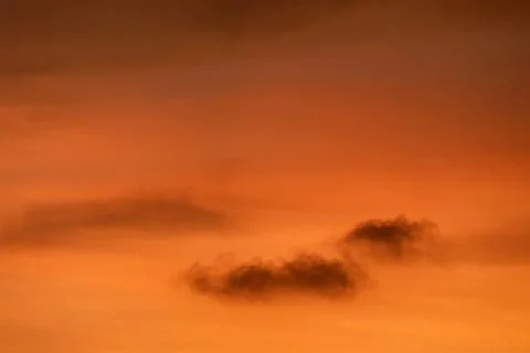 Sunset with Bright Red Cloudy Sky at Borivali, Mumbai, Maharashtra, India, As Stock Photos