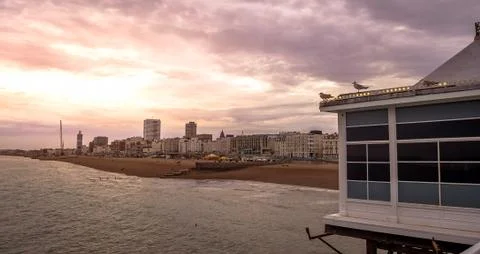 Sunset in Brighton Stock Photos