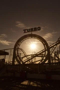 Sunset on the Brighton pier Stock-Fotos
