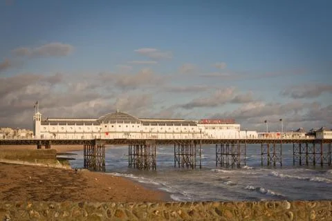 Sunset on the Brighton pier Stock Photos