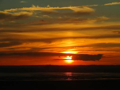 Sunset, Bristol Channel Stock Photos