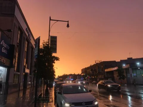 Sunset in Brooklyn Stock Photos