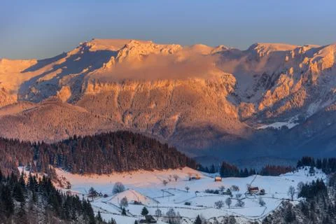 Sunset in Bucegi Mountains, Romania Stock Photos