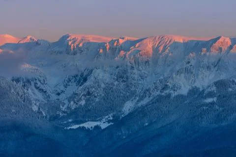 Sunset in Bucegi Mountains, Romania Stock Photos