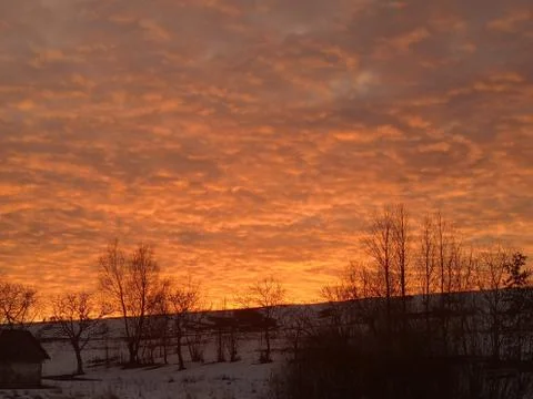 Sunset in Bucovina Stock Photos