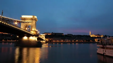 Sunset in Budapest Stock Footage 30074555