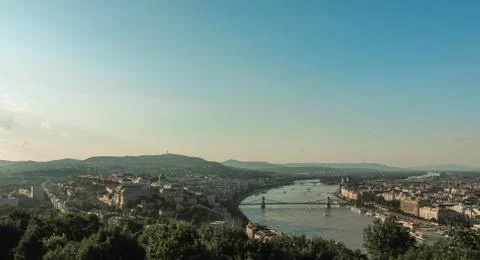 Sunset in Budapest, Hungary Stock Photos