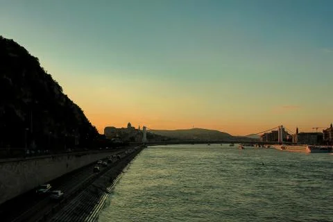 Sunset in Budapest, Hungary Stock Photos