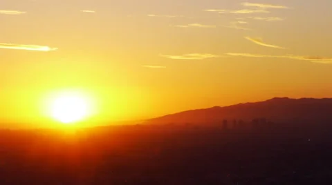 Sunset from Building Top Time Lapse Stock Footage 36122773
