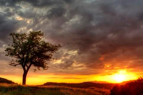 Sunset in bulgaria mountains Stock Photos