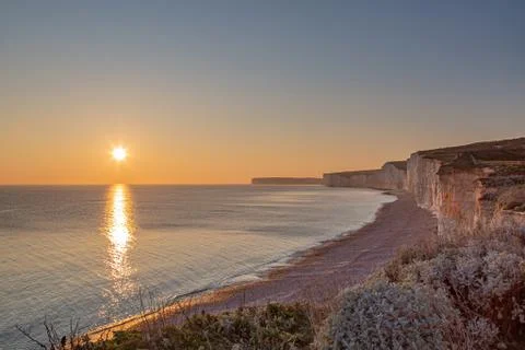 Sunset at Burling Gap Stock Photos