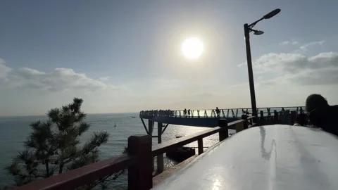 Sunset in Busan Beach Stock Footage 266901787