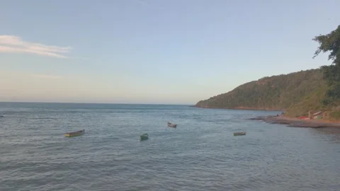 Sunset in Buzios' Brava Beach in Rio de Janeiro State, Brazil Stock Footage 327876588