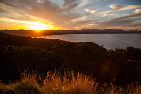 Sunset Byron Bay Lighthouse Stock Photos